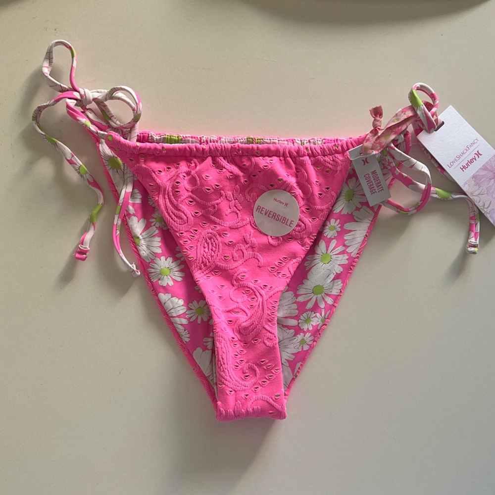 {LoveShackFancy x Hurley} Brand New Cotton Candy Reversible Eyelet Bikini SET - Picture 13 of 16